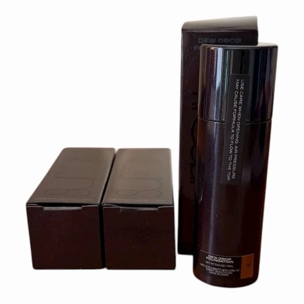 Bundle Of Three Surratt Dew Drop Hydrating Foundation #16 Warm Brown/Neutral NIB